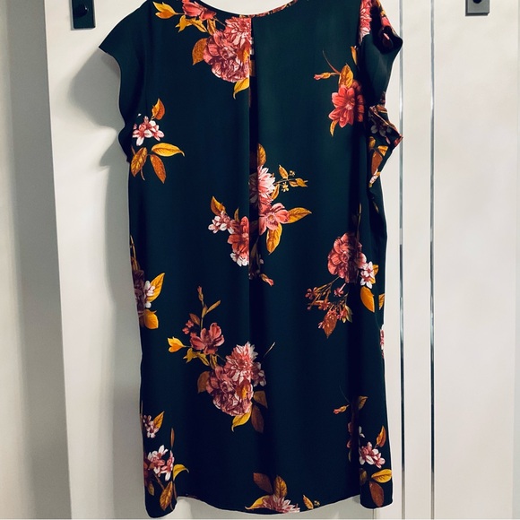 Reitmans 2X Fall Floral Mini Dress Lined Cap Sleeve - Picture 5 of 10